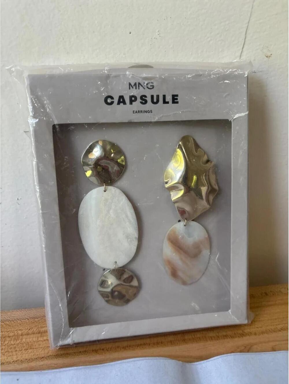 MNG Mango chunky statement earrings‎